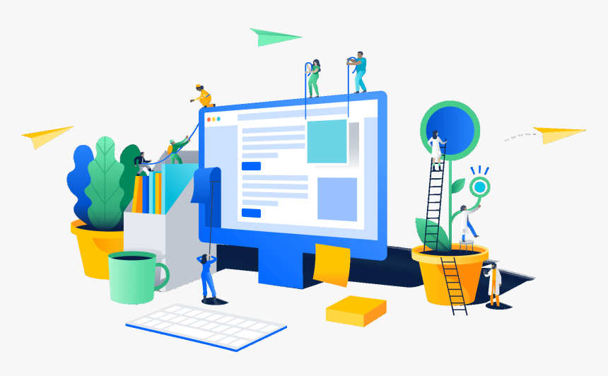Team collaborating on UI/UX design for a Web Development